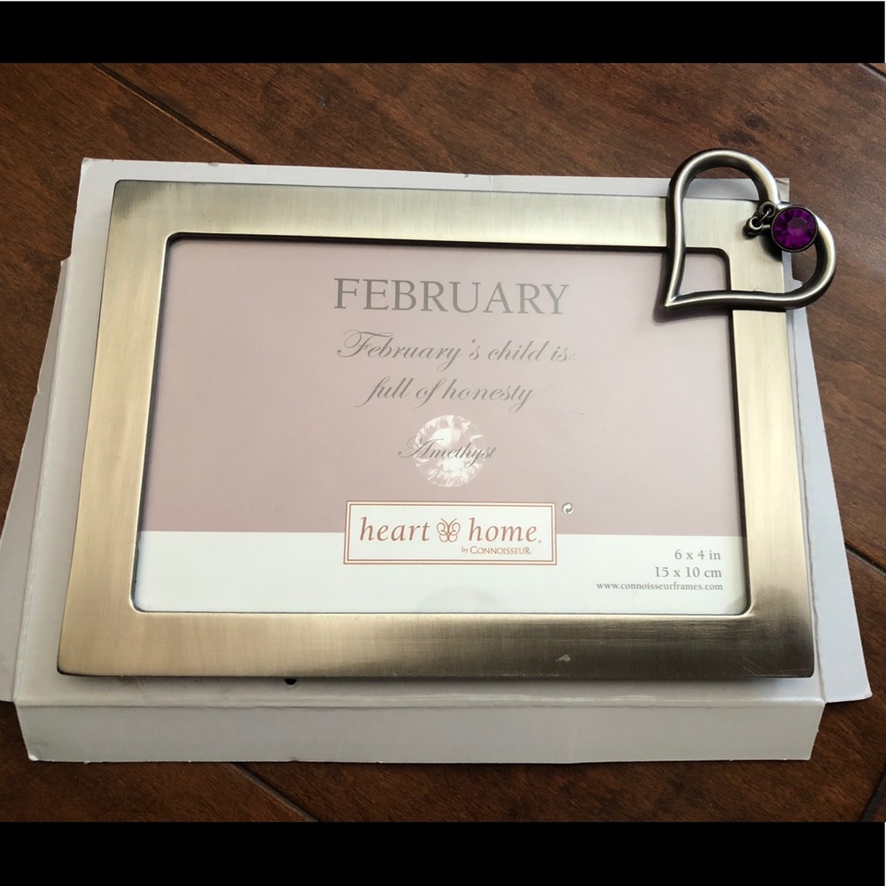 February Birth Amethyst Stone Photo frame